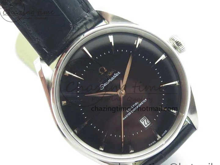 0124 AllSeason Seamaster Edizione Venezia SS Best Edition Black Dial On Leather Strap A 8122